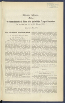 Gesamt&uuml;berblick &uuml;ber die Polnische Tagesliteratur 1909.03.02 R.17 Nr8