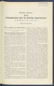 Gesamt&uuml;berblick &uuml;ber die Polnische Tagesliteratur 1909.06.22 R.17 Nr24