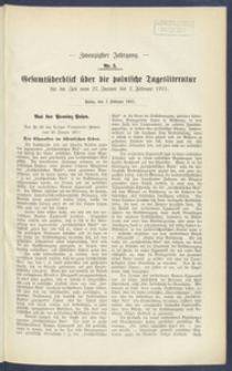 Gesamt&uuml;berblick &uuml;ber die Polnische Tagesliteratur 1911.02.07 R.20 Nr5