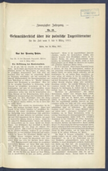 Gesamt&uuml;berblick &uuml;ber die Polnische Tagesliteratur 1911.03.14 R.20 Nr10