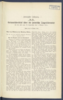 Gesamt&uuml;berblick &uuml;ber die Polnische Tagesliteratur 1911.10.10 R.20 Nr40