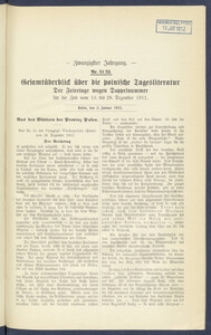 Gesamt&uuml;berblick &uuml;ber die Polnische Tagesliteratur 1912.01.02 R.20 Nr51/52