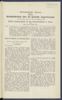 Gesamt&uuml;berblick &uuml;ber die Polnische Tagesliteratur 1916.01.25 R.25 Nr3