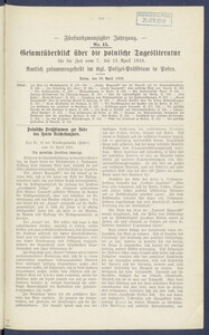 Gesamt&uuml;berblick &uuml;ber die Polnische Tagesliteratur 1916.04.18 R.25 Nr15