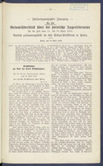 Gesamt&uuml;berblick &uuml;ber die Polnische Tagesliteratur 1916.04.25 R.25 Nr16