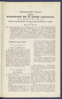 Gesamt&uuml;berblick &uuml;ber die Polnische Tagesliteratur 1916.05.23 R.25 Nr20