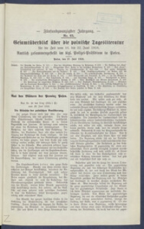 Gesamt&uuml;berblick &uuml;ber die Polnische Tagesliteratur 1916.06.27 R.25 Nr25