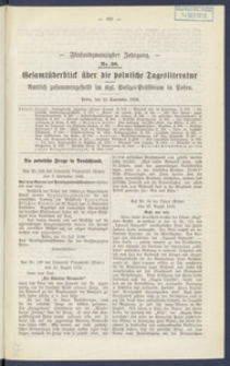 Gesamt&uuml;berblick &uuml;ber die Polnische Tagesliteratur 1916.09.12 R.25 Nr36