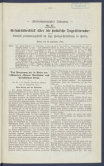 Gesamt&uuml;berblick &uuml;ber die Polnische Tagesliteratur 1916.09.19 R.25 Nr37