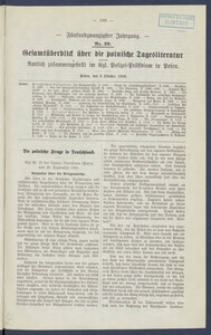 Gesamt&uuml;berblick &uuml;ber die Polnische Tagesliteratur 1916.10.03 R.25 Nr39