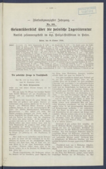 Gesamt&uuml;berblick &uuml;ber die Polnische Tagesliteratur 1916.10.10 R.25 Nr40