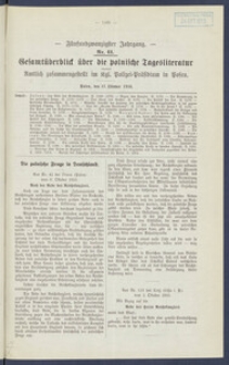 Gesamt&uuml;berblick &uuml;ber die Polnische Tagesliteratur 1916.10.17 R.25 Nr41