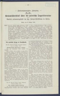 Gesamt&uuml;berblick &uuml;ber die Polnische Tagesliteratur 1916.10.31 R.25 Nr43