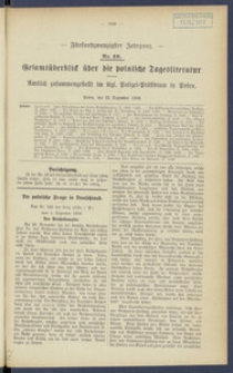Gesamt&uuml;berblick &uuml;ber die Polnische Tagesliteratur 1916.12.12 R.25 Nr49