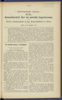 Gesamt&uuml;berblick &uuml;ber die Polnische Tagesliteratur 1916.12.19 R.25 Nr50