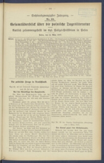 Gesamt&uuml;berblick &uuml;ber die Polnische Tagesliteratur 1917.03.14 R.26 Nr10