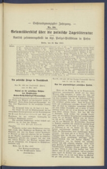 Gesamt&uuml;berblick &uuml;ber die Polnische Tagesliteratur 1917.05.23 R.26 Nr20