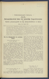 Gesamt&uuml;berblick &uuml;ber die Polnische Tagesliteratur 1917.06.06 R.26 Nr22