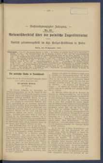 Gesamt&uuml;berblick &uuml;ber die Polnische Tagesliteratur 1917.09.19 R.26 Nr37