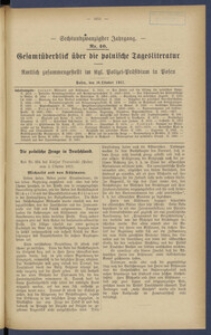 Gesamt&uuml;berblick &uuml;ber die Polnische Tagesliteratur 1917.10.10 R.26 Nr40