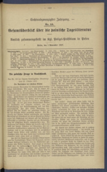 Gesamt&uuml;berblick &uuml;ber die Polnische Tagesliteratur 1917.11.07 R.26 Nr44
