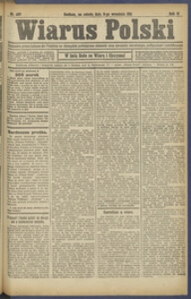 Wiarus Polski. 1911.09.09 R.21 Nr207 + dodatek