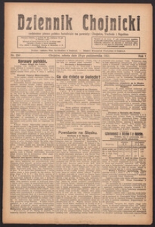 Dziennik Chojnicki : codzienne pismo polsko-katolickie połączone z Orędownikiem Powiatowym Starostwa Chojnickiego 1921.10.29 R.1 Nr250