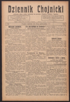 Dziennik Chojnicki : codzienne pismo polsko-katolickie połączone z Orędownikiem Powiatowym Starostwa Chojnickiego 1921.10.30 R.1 Nr251
