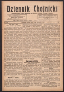 Dziennik Chojnicki : codzienne pismo polsko-katolickie połączone z Orędownikiem Powiatowym Starostwa Chojnickiego 1921.11.19 R.1 Nr267