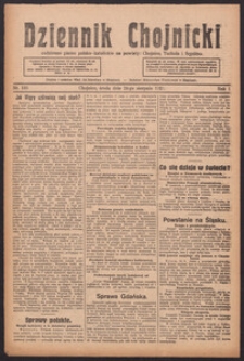 Dziennik Chojnicki : codzienne pismo polsko-katolickie połączone z Orędownikiem Powiatowym Starostwa Chojnickiego 1921.08.24 R.1 Nr193