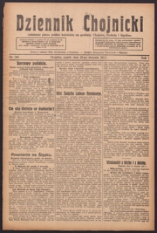 Dziennik Chojnicki : codzienne pismo polsko-katolickie połączone z Orędownikiem Powiatowym Starostwa Chojnickiego 1921.08.26 R.1 Nr195