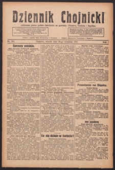 Dziennik Chojnicki : codzienne pismo polsko-katolickie połączone z Orędownikiem Powiatowym Starostwa Chojnickiego 1921.09.20 R.1 Nr216