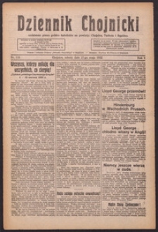 Dziennik Chojnicki : codzienne pismo polsko-katolickie połączone z Orędownikiem Powiatowym Starostwa Chojnickiego 1922.05.27 R.2 Nr118