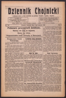 Dziennik Chojnicki : codzienne pismo polsko-katolickie połączone z Orędownikiem Powiatowym Starostwa Chojnickiego 1922.06.11 R.2 Nr130