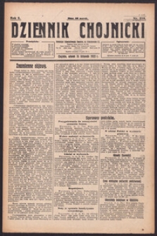 Dziennik Chojnicki : codzienne pismo polsko-katolickie połączone z Orędownikiem Powiatowym Starostwa Chojnickiego 1922.11.14 R.2 Nr259
