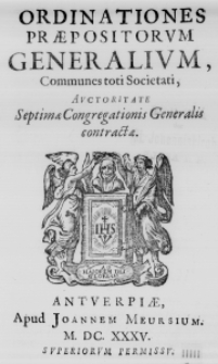 Ordinationes Praepositorum Generalium, Communes toti Societati, Auctoritate Septimae Congregationis Generalis contractae