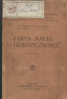 Zarys nauki o dziedziczności