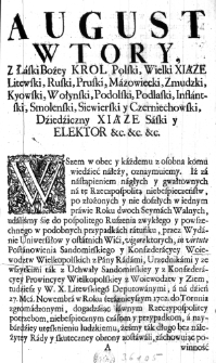 [Uniwersał Augusta II]