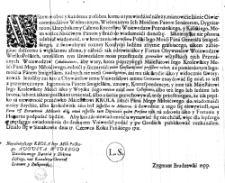 [Uniwersał zakazujący jakichkolwiek kontakt&oacute;w z gen. Śmigielskim]