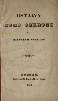 Ustawy domu ochrony dla biednych dziatek