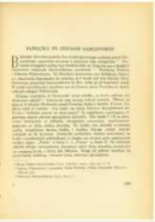 Pamiątka po Stefanie Garczyńskim. Pamiętnik Biblioteki K&oacute;rnickiej Z. 3.