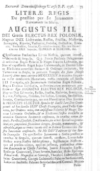 Konstytucye Seymu Pacificationis, Dwuniedzielnego Extraordynaryinego Warszawskiego; Roku Pańskiego MDCCXXXVI. Na dzień dwudziesty piąty Mieśiąca Czerwca złożonego