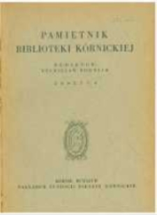 O zjeździe w Poznaniu w roku 1530. Pamiętnik Biblioteki K&oacute;rnickiej Z. 4.