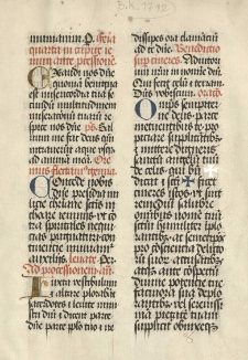 Tekst liturgiczny łac. z XV wieku - fragment