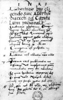 Exhortationes fratrum O. M. O.