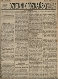 Dziennik Poznański 1874.04.30 R.16 nr98