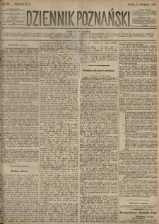 Dziennik Poznański 1874.11.11 R.16 nr258