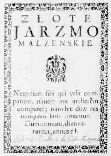 Złote jarzmo małzenskie
