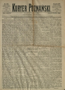 Kurier Poznański 1886.11.27 R.15 nr272