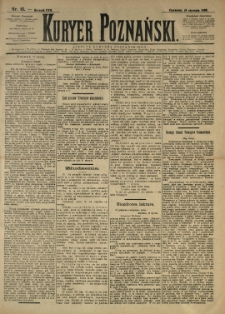 Kurier Poznański 1893.01.19 R.22 nr15